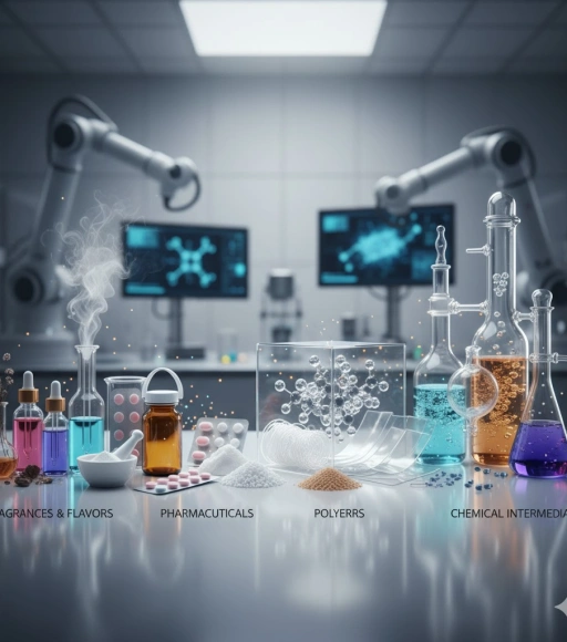 Perfumy i aromaty, farmaceutyki, pestycydy, specjalistyczne polimery